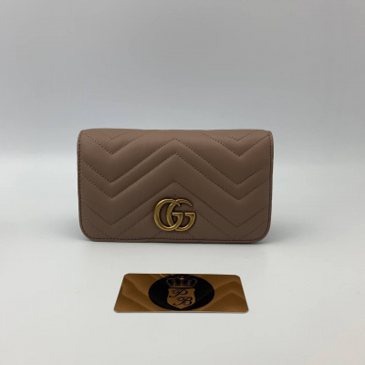 Сумка Gucci GG Marmont маленькая Бежевая