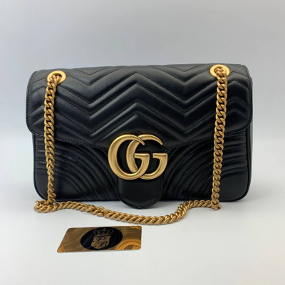 Сумка Gucci GG Marmont стеганая черная