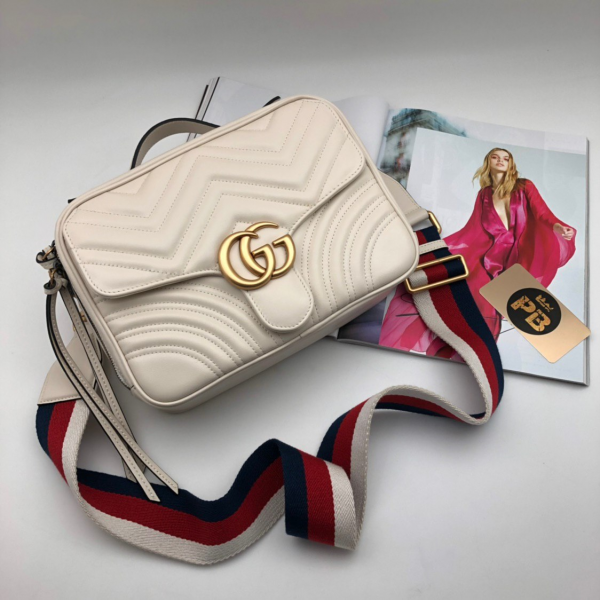 Сумка Gucci Marmont matelasse белый