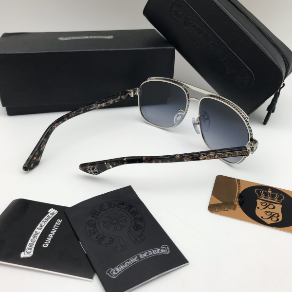 Очки Chrome Hearts BONEYARD I Серебро с коричневым  