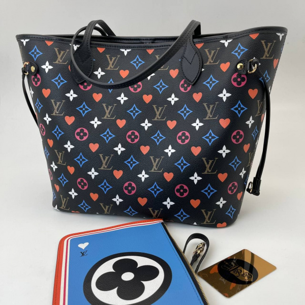 картинка Сумка Louis Vuitton Game on Neverfull MM Black от магазина Papa Brandoff