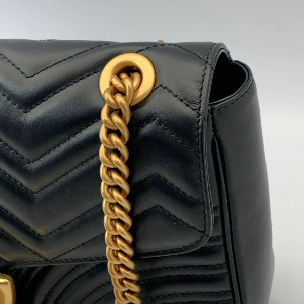 Сумка Gucci GG Marmont стеганая черная