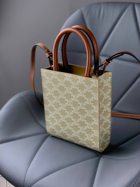 Сумка Celine mini vertical Cabas (бежевый)