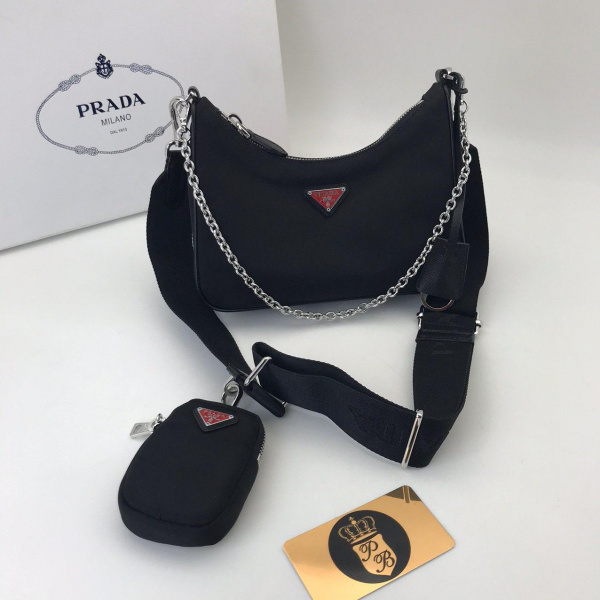 картинка Сумка Prada Mini Black Нейлон+ кожа от магазина Papa Brandoff