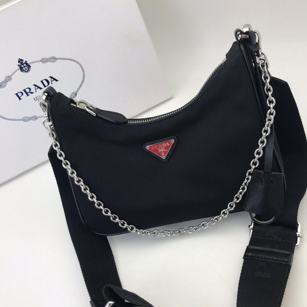 картинка Сумка Prada Mini Black Нейлон+ кожа от магазина Papa Brandoff