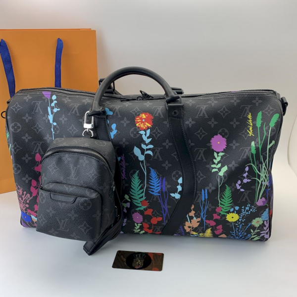 картинка Сумка KEEPALL 50 BANDOULIERE Black от магазина Papa Brandoff
