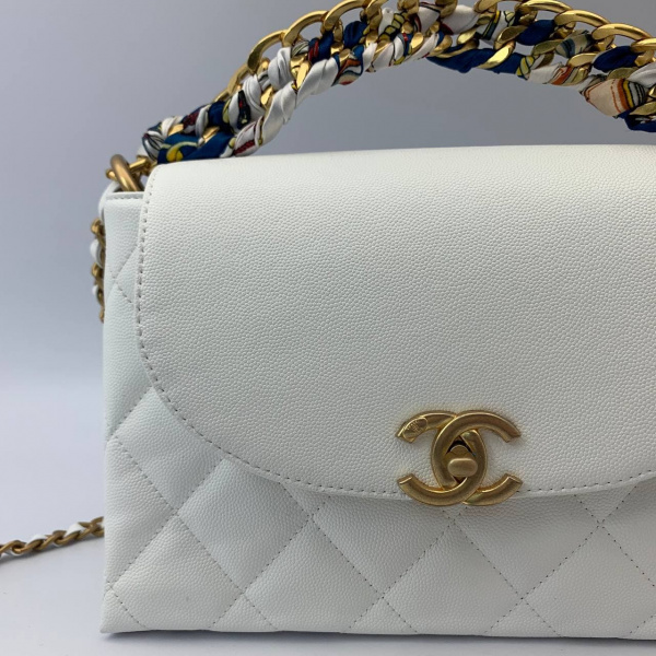 картинка Сумка-клатч  Chanel белая от магазина Papa Brandoff