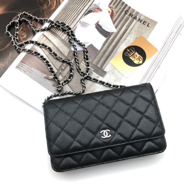 Сумка Chanel Woc зерненая кожа (клетка) черный