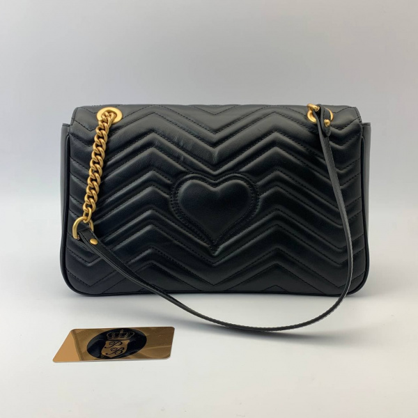 Сумка Gucci GG Marmont стеганая черная