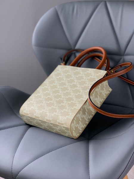 Сумка Celine mini vertical Cabas (бежевый)