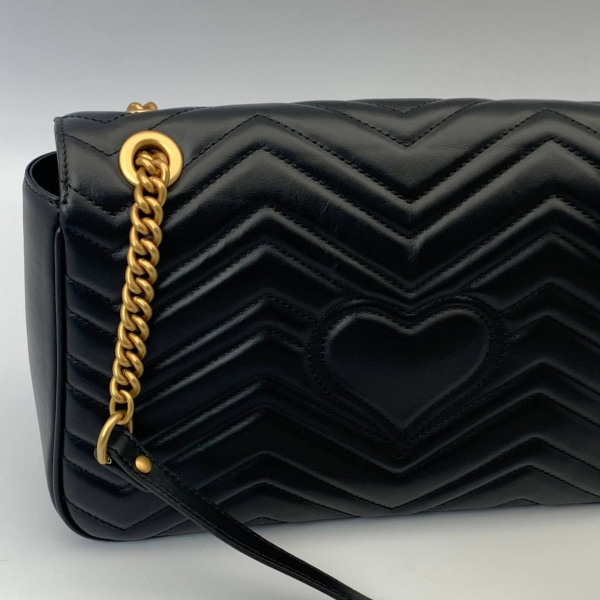 Сумка Gucci GG Marmont стеганая черная