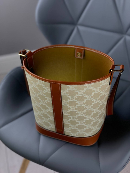 Сумка Celine small Bucket (бежевая)
