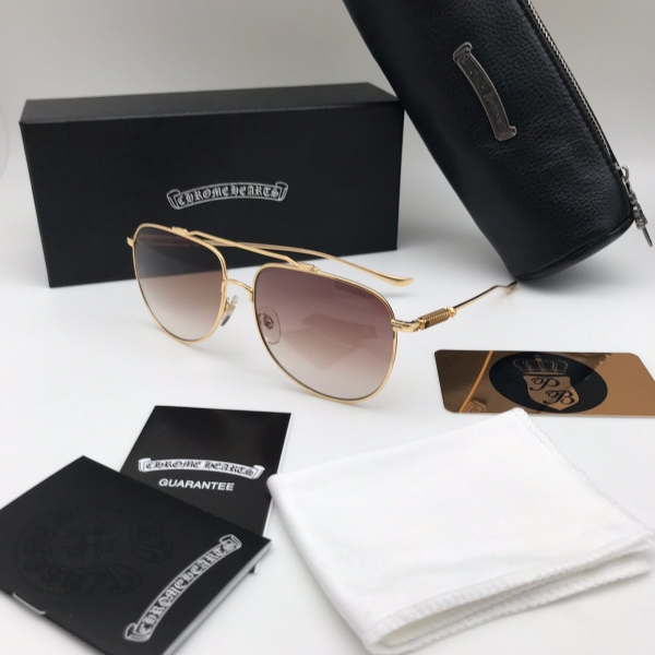 Очки Chrome Hearts G.BENSEMUN золотой