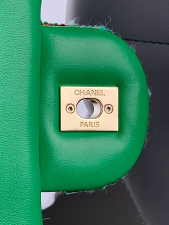 Сумка Chanel кросбоди с клапанном (зеленая) 