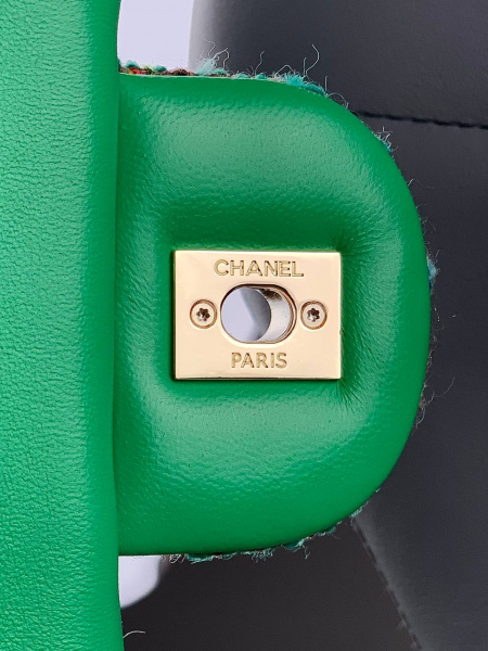 Сумка Chanel кросбоди с клапанном (зеленая) 
