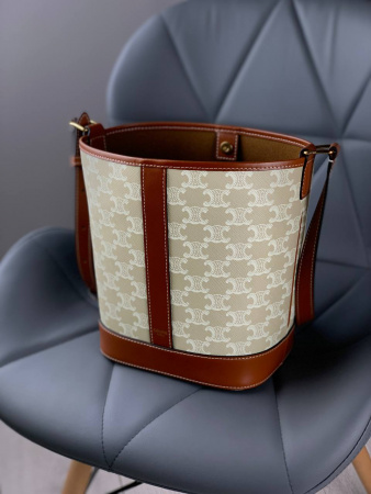 Сумка Celine small Bucket (бежевая)