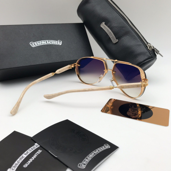 Очки Chrome Hearts POSTYANK Белый с золотом 