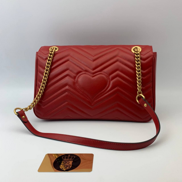 Сумка Gucci GG Marmont стеганая красная