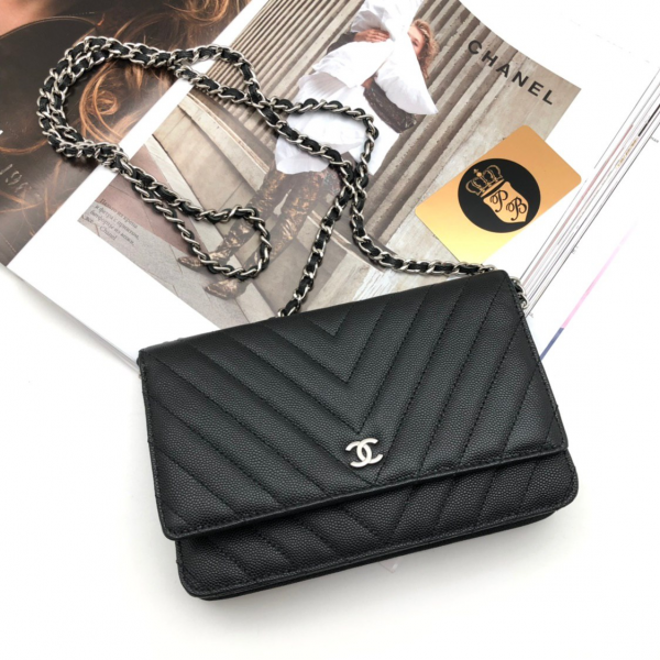 Сумка Chanel Woc зерненая кожа черный