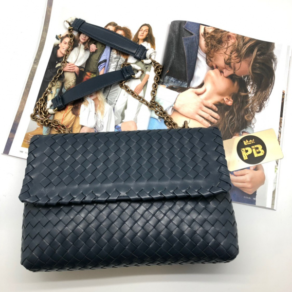 Сумка Bottega Veneta  SMALL OLIMPIA сапфировый