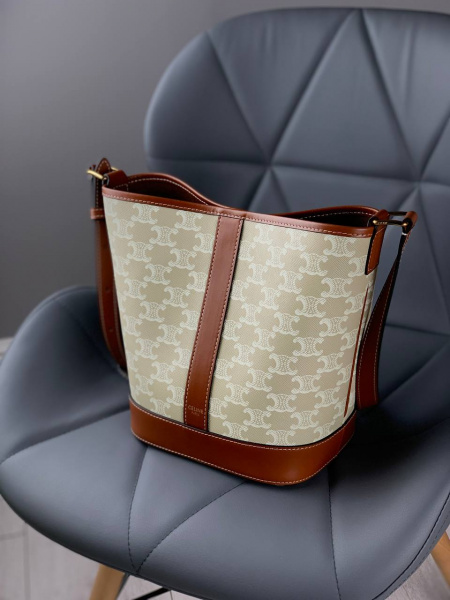 Сумка Celine small Bucket (бежевая)