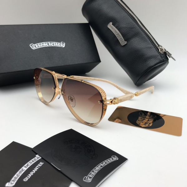 Очки Chrome Hearts POSTYANK Белый с золотом 